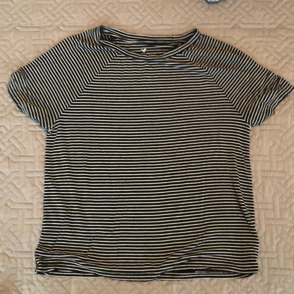 Slightly cropped stripped tee